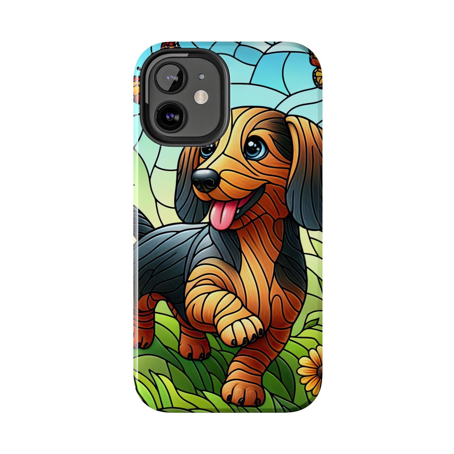 Cute Dachshund Phone Case, Dog Lover Gift, Tough Phone Cover, Pet Accessory,