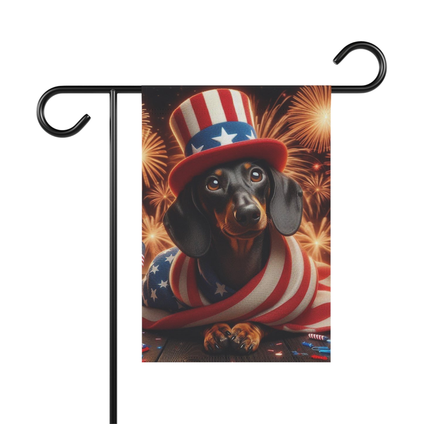 USA Garden Flag Dog Mom Banner Home Decor Dachshund