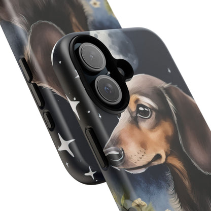 Vibrant Dachshund Moonlight Phone Case - Dog Apple Pixel Galaxy