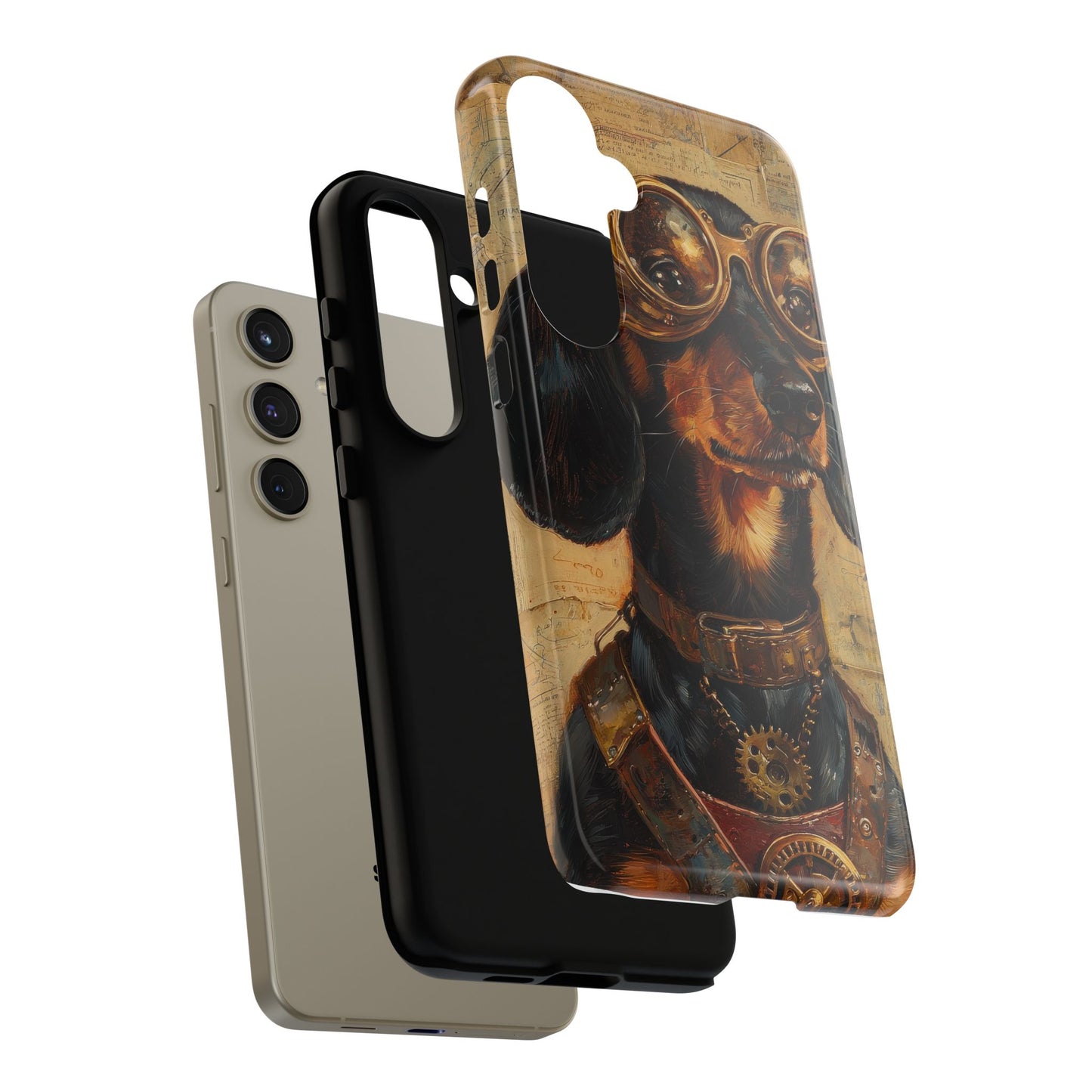 Steam Punk Dachshund Mens Phone Case - Dog Apple Pixel Galaxy