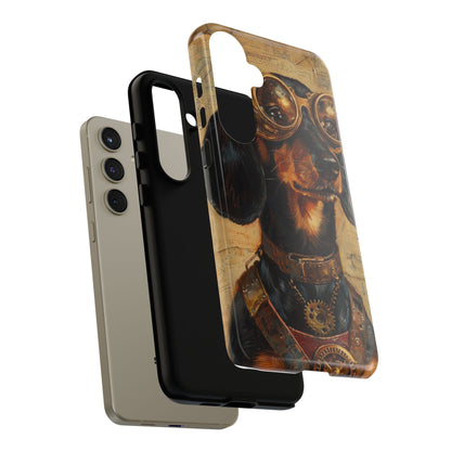 Steam Punk Dachshund Mens Phone Case - Dog Apple Pixel Galaxy