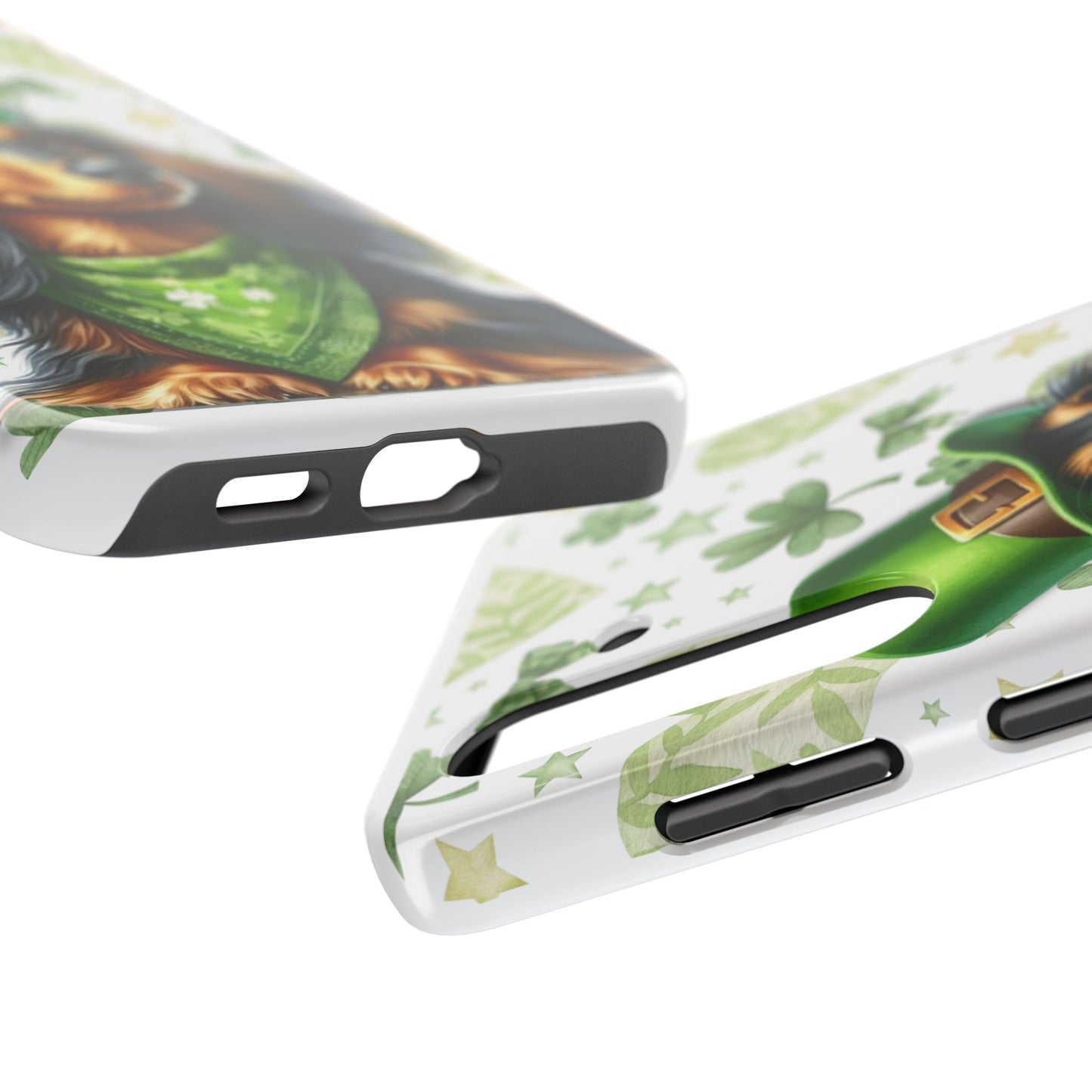 St Patricks Cute Dachshund Phone Case Dog Lover Gift Tough Phone Cover Patty