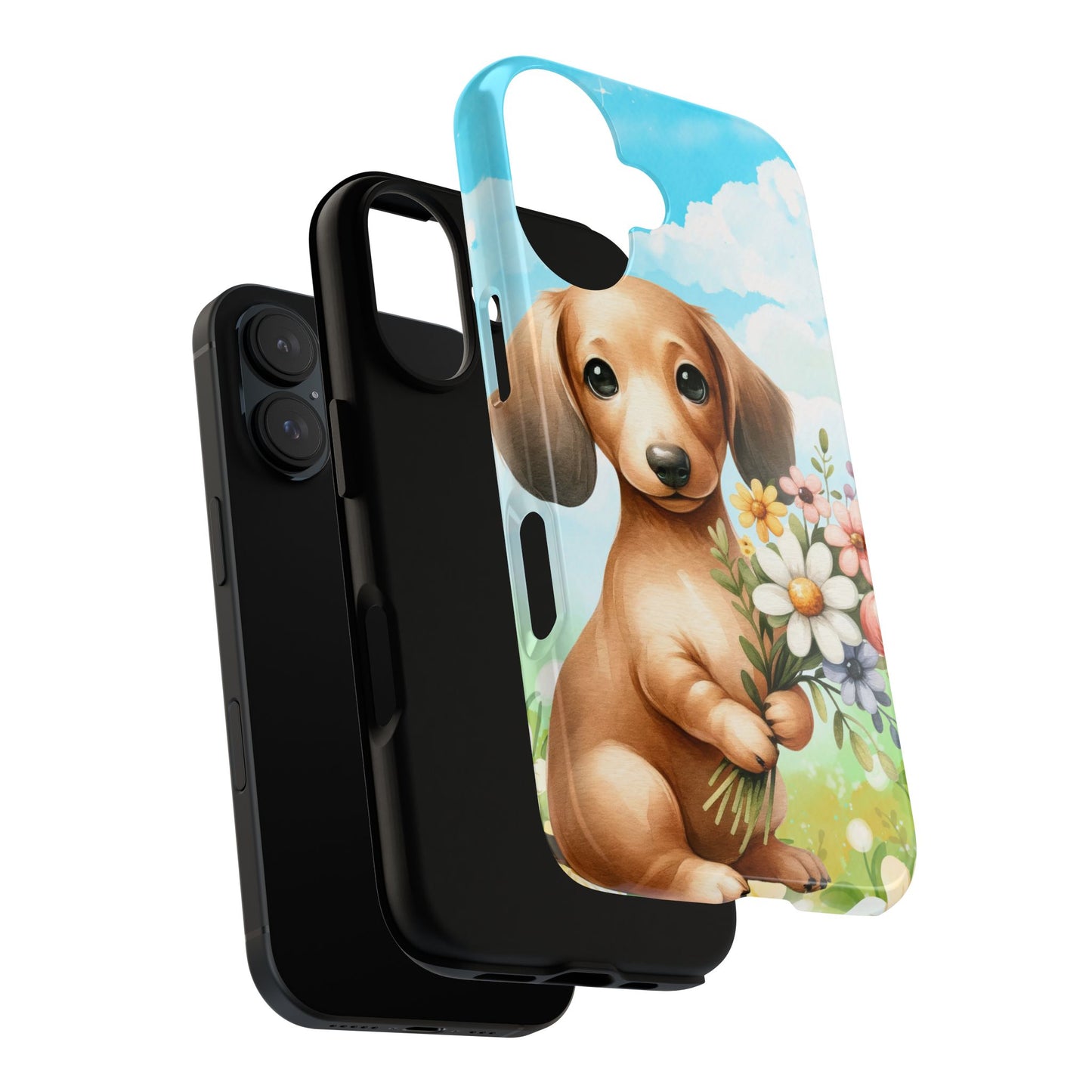 Watercolor Dachshund Dog Phone Case - Rescue Dog Apple Pixel Galaxy Spring