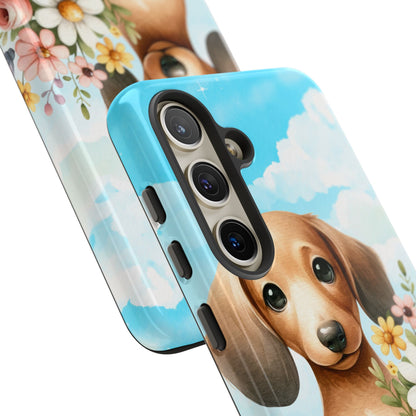 Watercolor Dachshund Dog Phone Case - Rescue Dog Apple Pixel Galaxy Spring