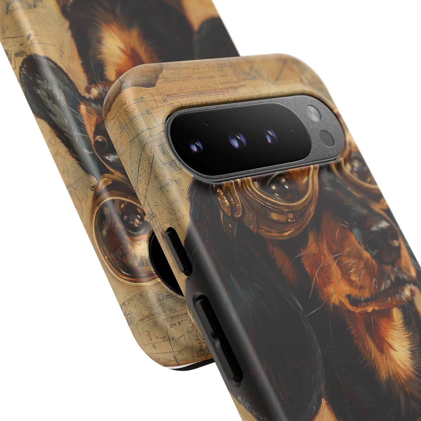 Steam Punk Dachshund Mens Phone Case - Dog Apple Pixel Galaxy