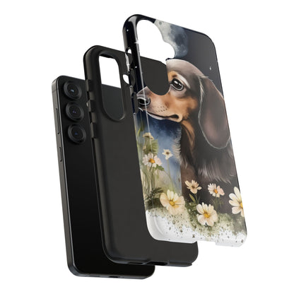 Vibrant Dachshund Moonlight Phone Case - Dog Apple Pixel Galaxy