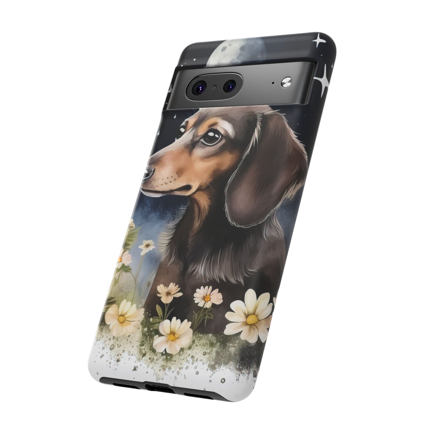Vibrant Dachshund Moonlight Phone Case - Dog Apple Pixel Galaxy