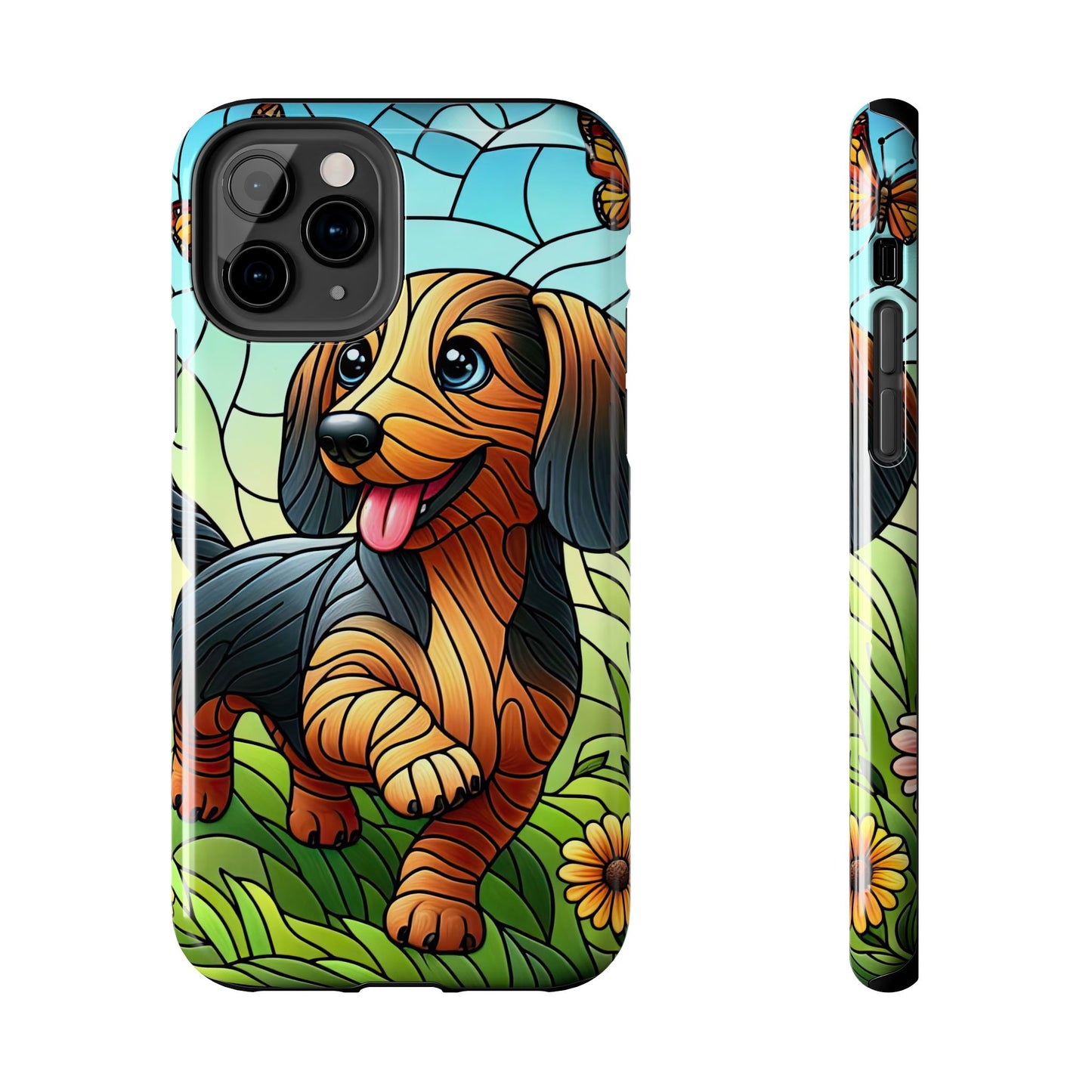 Cute Dachshund Phone Case, Dog Lover Gift, Tough Phone Cover, Pet Accessory,