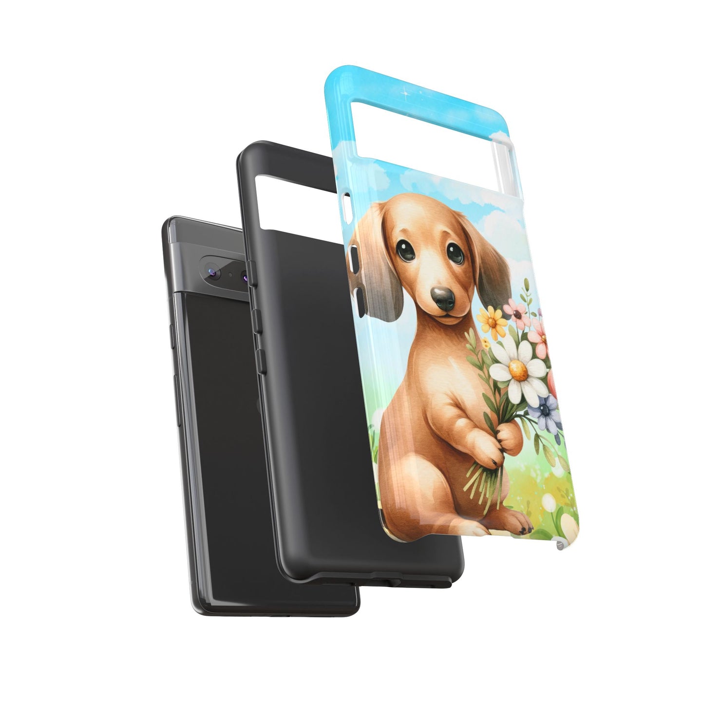 Watercolor Dachshund Dog Phone Case - Rescue Dog Apple Pixel Galaxy Spring
