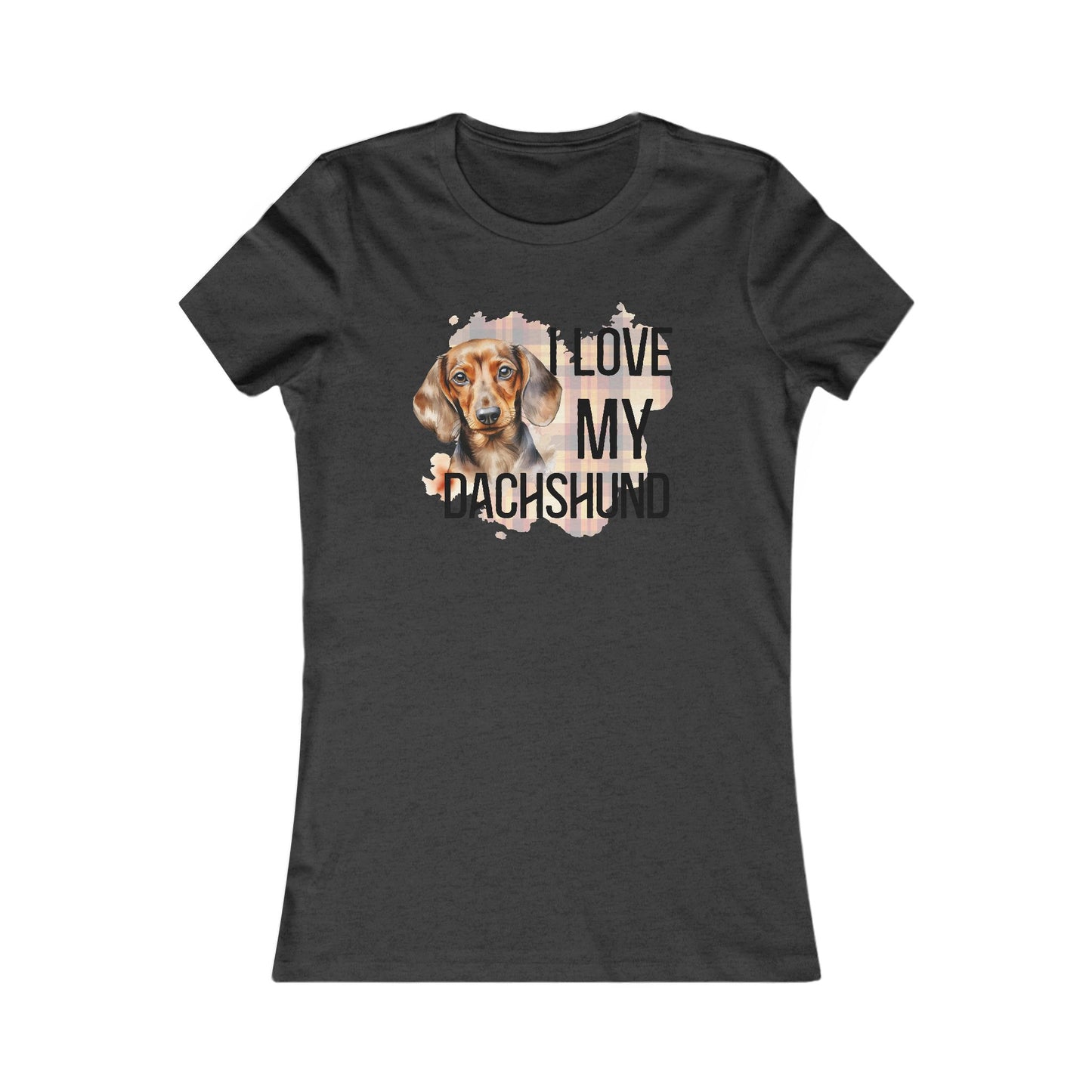 I Love Dachshund Tee, Feminine Dachshund Shirt, Spring Dog Lover Gift