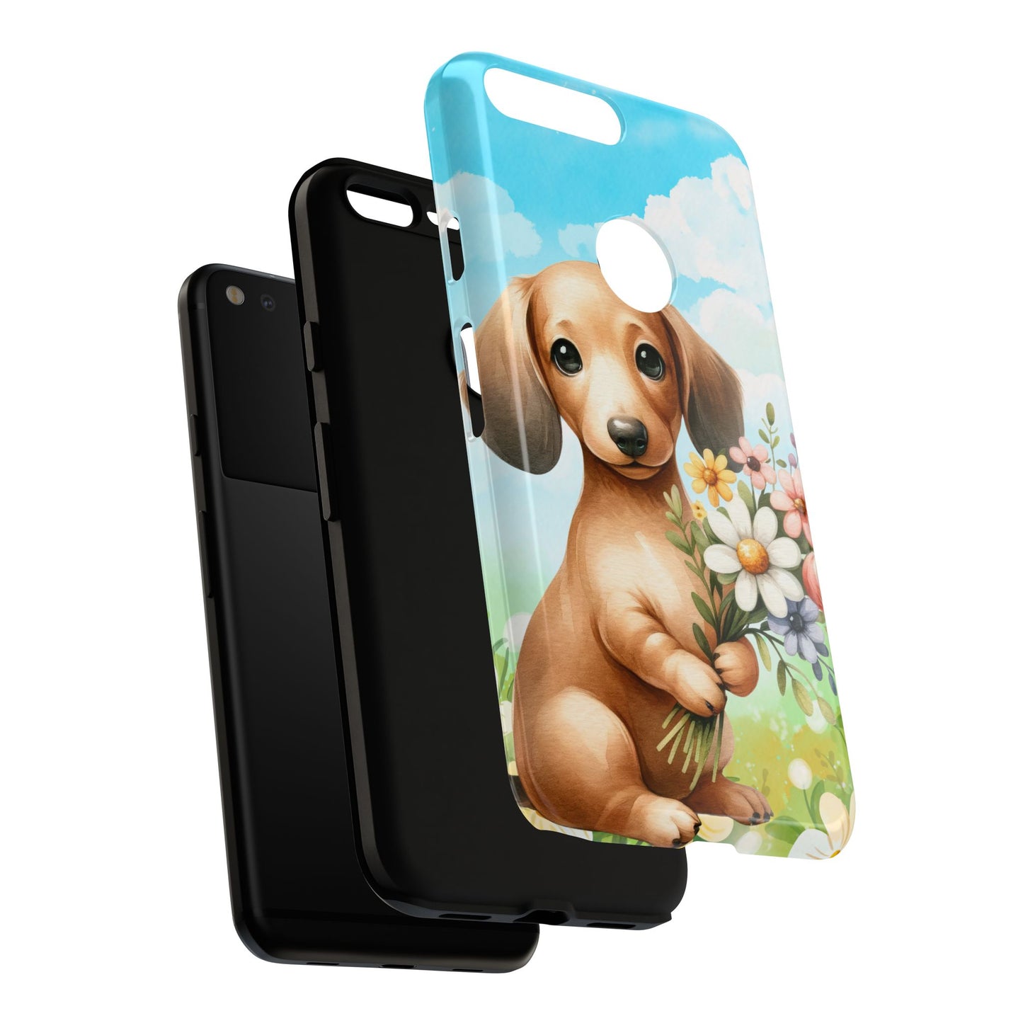 Watercolor Dachshund Dog Phone Case - Rescue Dog Apple Pixel Galaxy Spring