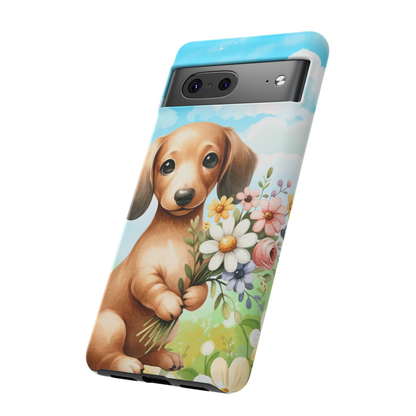 Watercolor Dachshund Dog Phone Case - Rescue Dog Apple Pixel Galaxy Spring