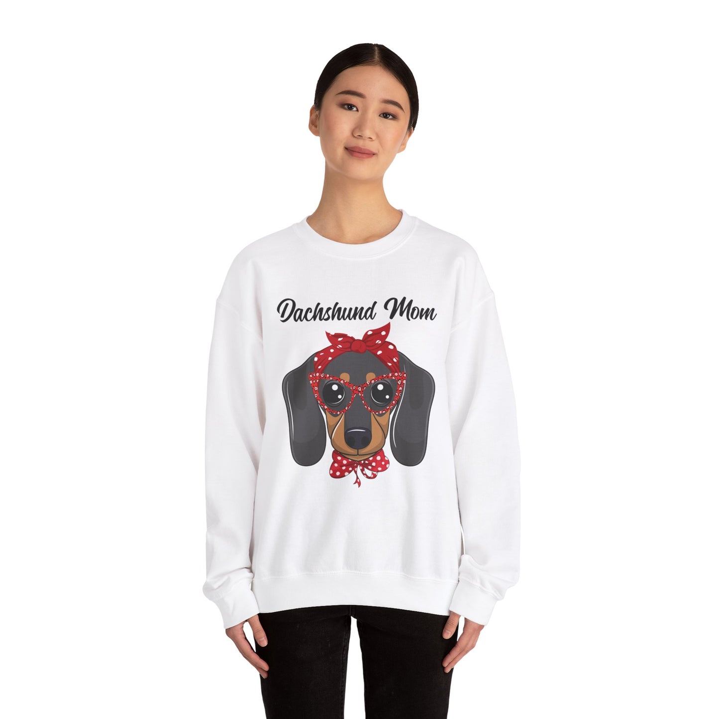 Dachshund Mom Sweatshirt, Dog Lover Gift, Funny Weiner Dog Jumper, Classic Sausage Dog Crewneck, Pet Owner Apparel Doxie