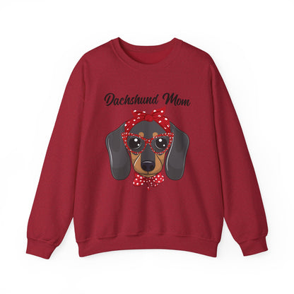 Dachshund Mom Sweatshirt, Dog Lover Gift, Funny Weiner Dog Jumper, Classic Sausage Dog Crewneck, Pet Owner Apparel Doxie