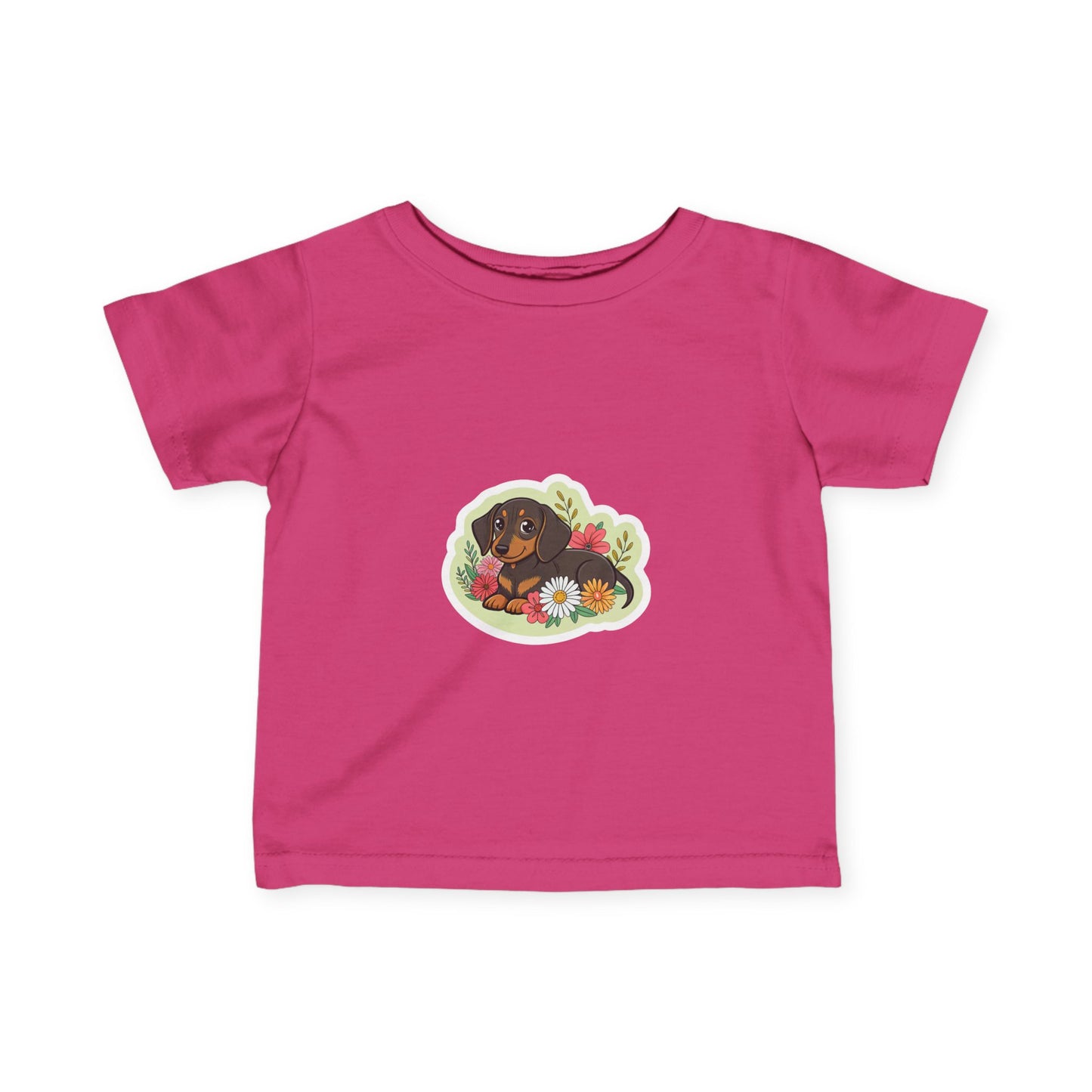 Floral Dachshund Infant Tee Toddler TShirt Cute Baby Shirt Dog Lover Gift Spring