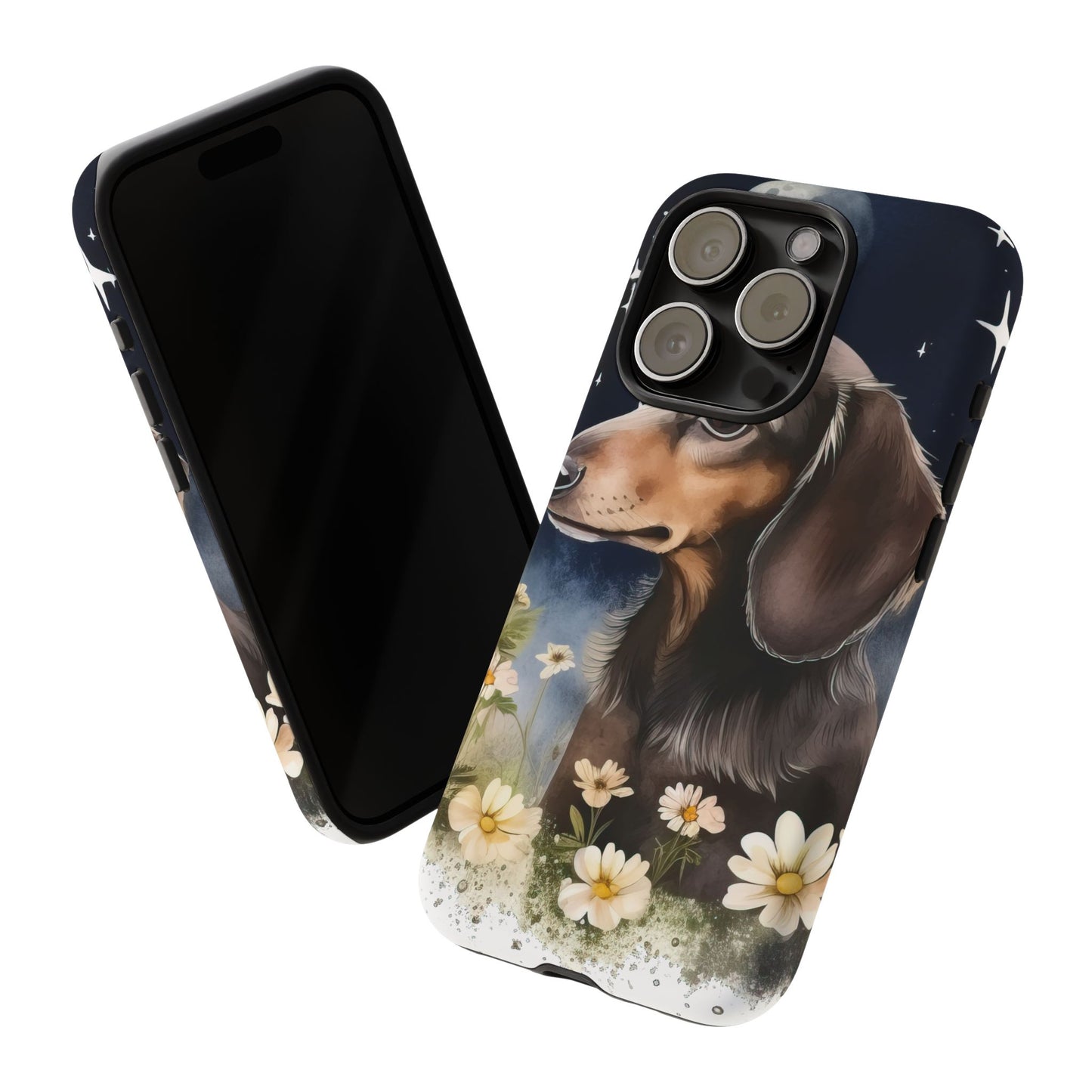 Vibrant Dachshund Moonlight Phone Case - Dog Apple Pixel Galaxy
