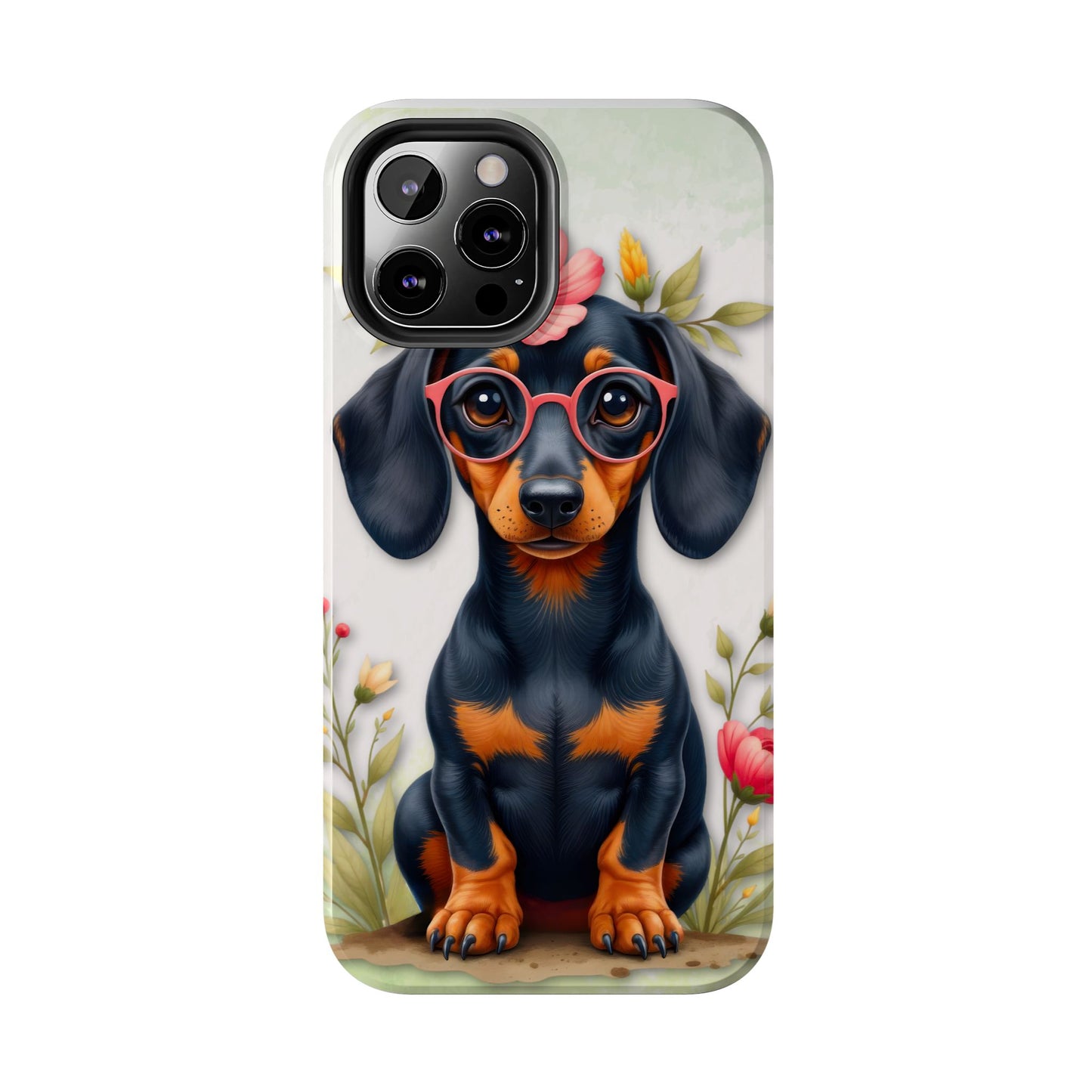 Cute Dachshund Phone Case, Dog Lover Gift, Tough Phone Cover, Pet Accessory,
