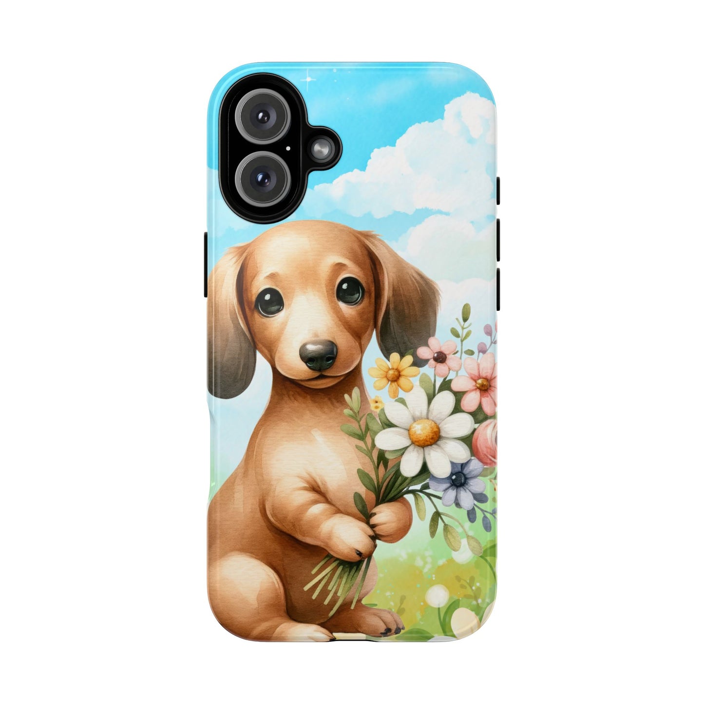 Watercolor Dachshund Dog Phone Case - Rescue Dog Apple Pixel Galaxy Spring