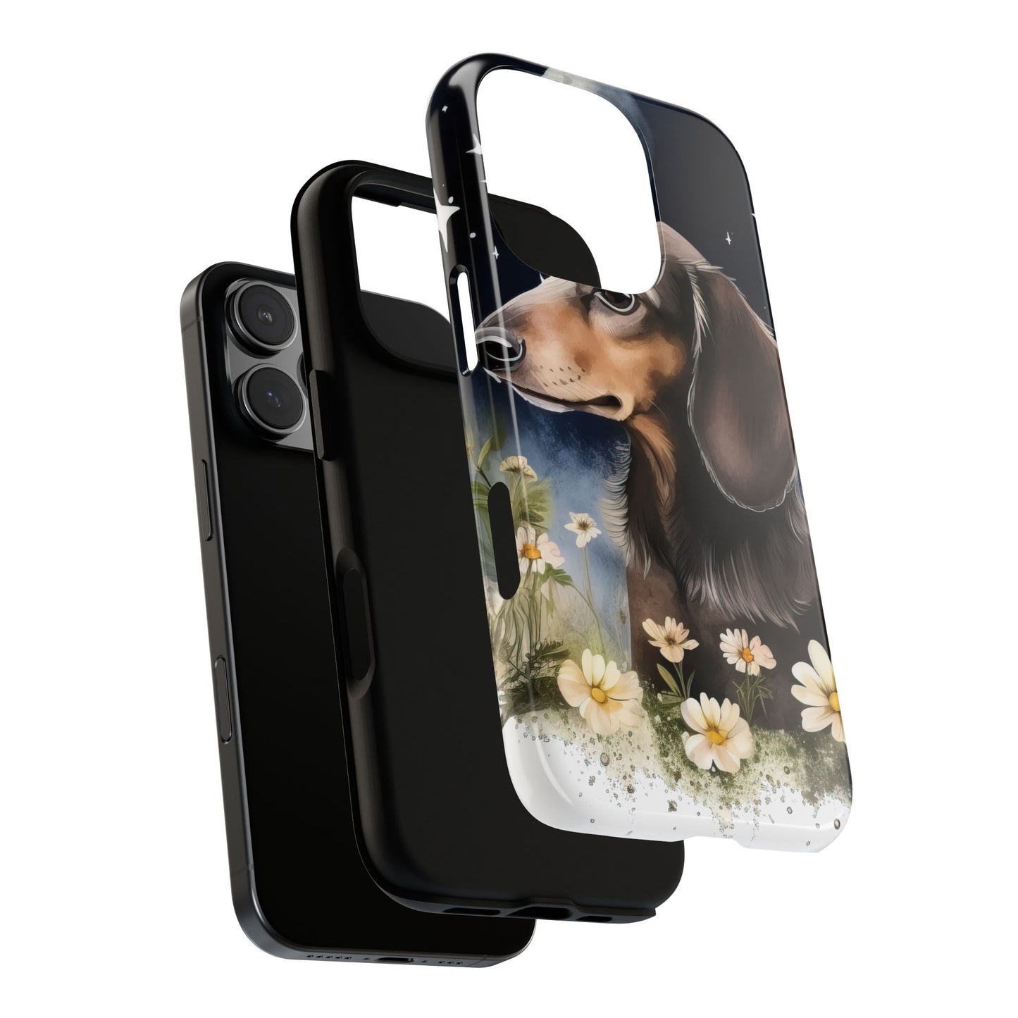 Vibrant Dachshund Moonlight Phone Case - Dog Apple Pixel Galaxy