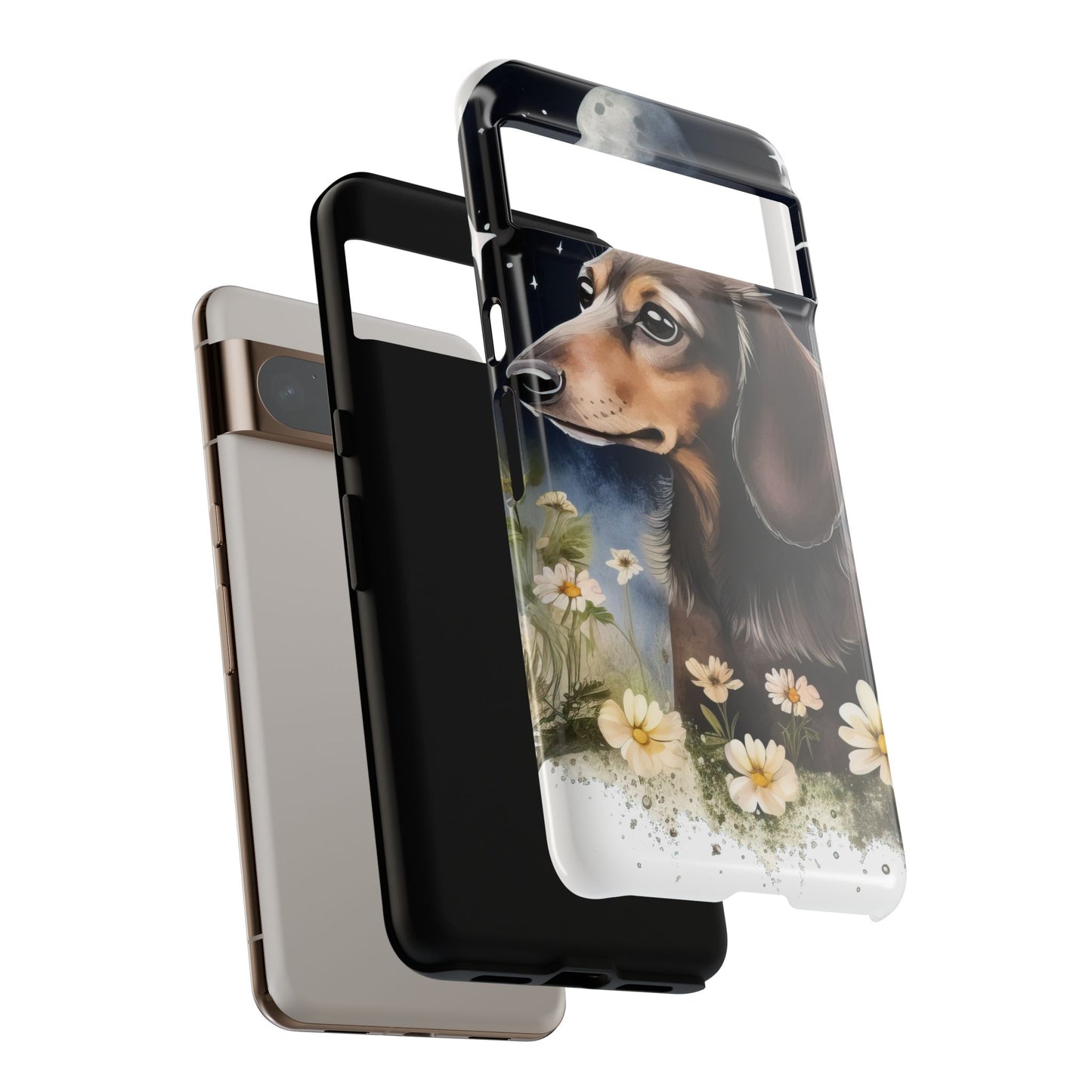Vibrant Dachshund Moonlight Phone Case - Dog Apple Pixel Galaxy