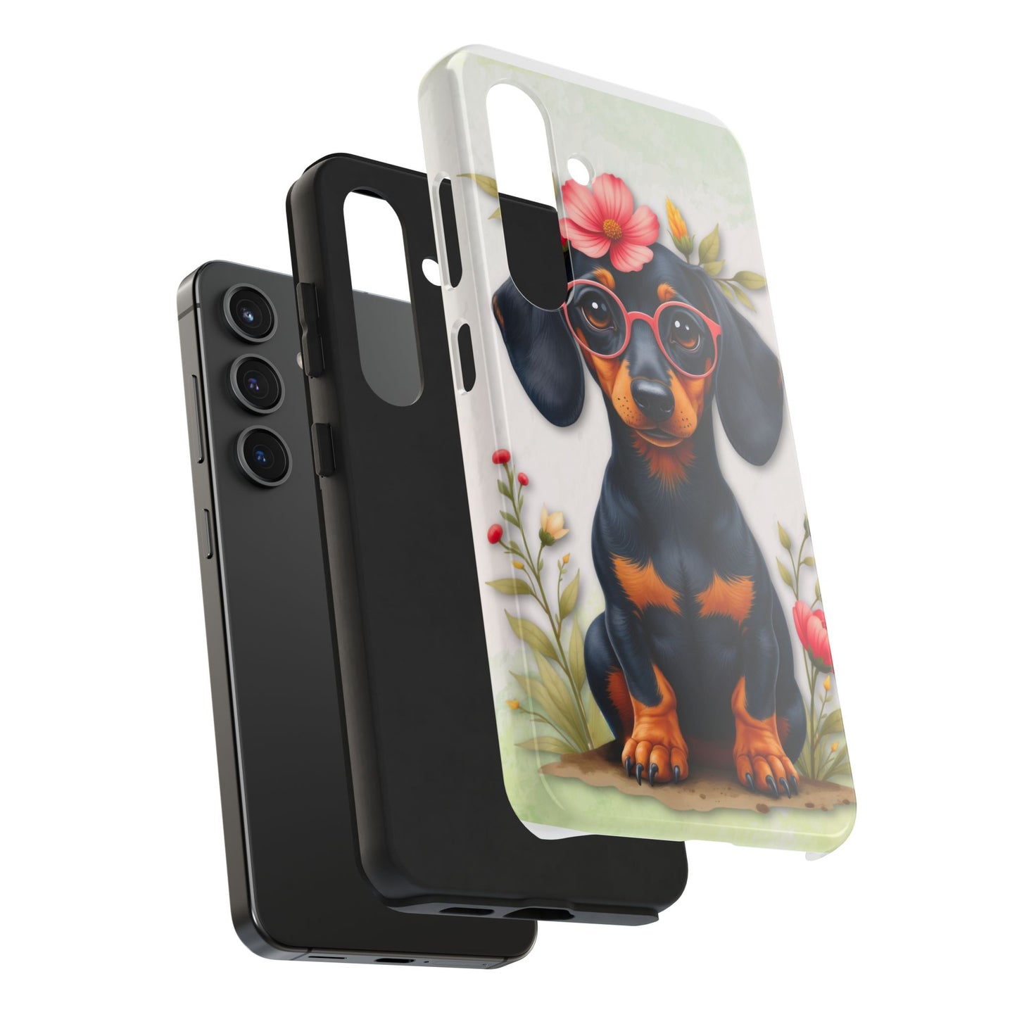 Cute Dachshund Phone Case, Dog Lover Gift, Tough Phone Cover, Pet Accessory,