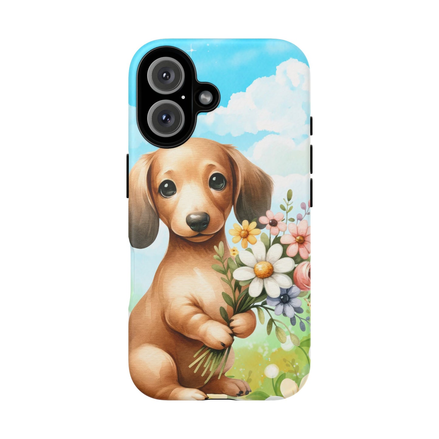 Watercolor Dachshund Dog Phone Case - Rescue Dog Apple Pixel Galaxy Spring