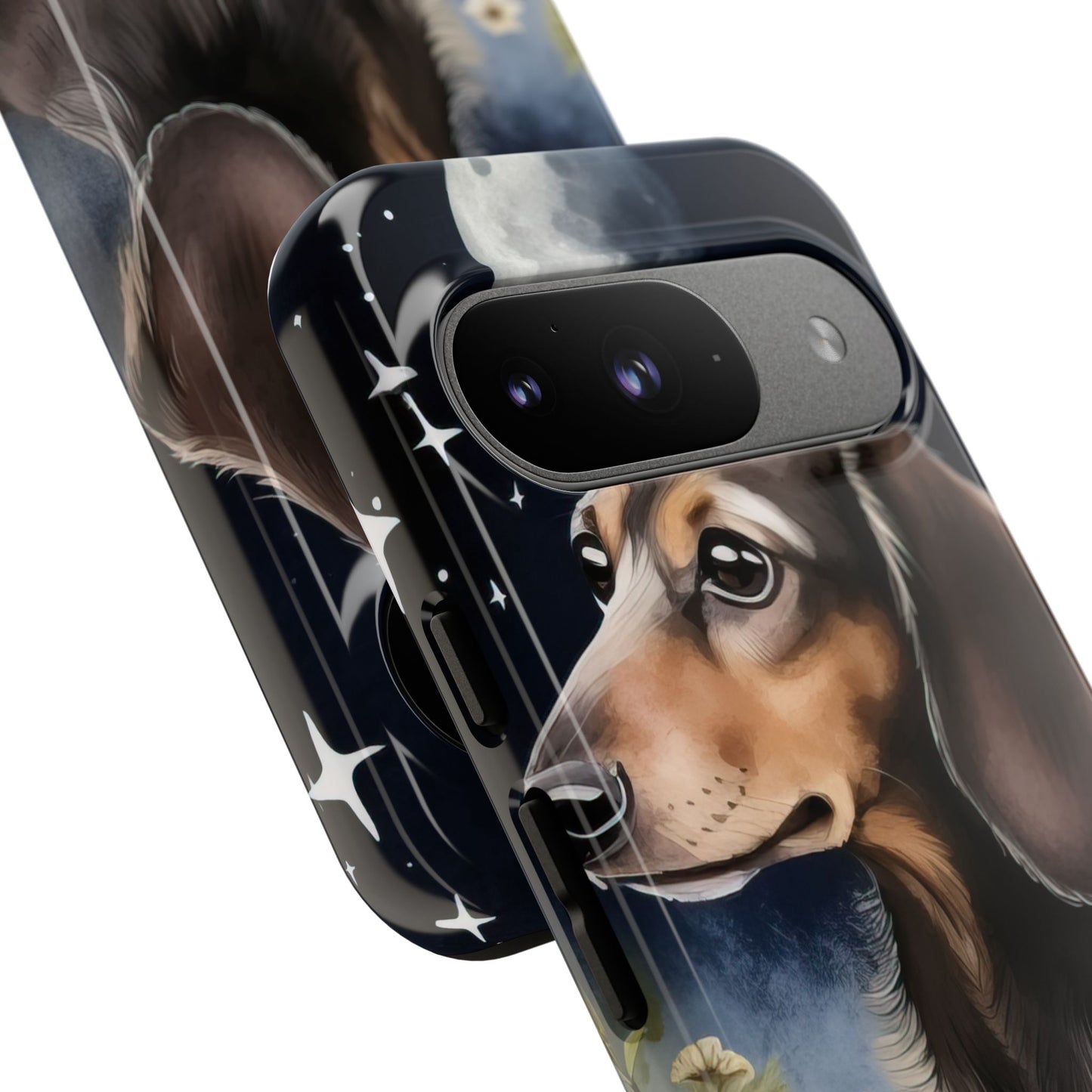 Vibrant Dachshund Moonlight Phone Case - Dog Apple Pixel Galaxy