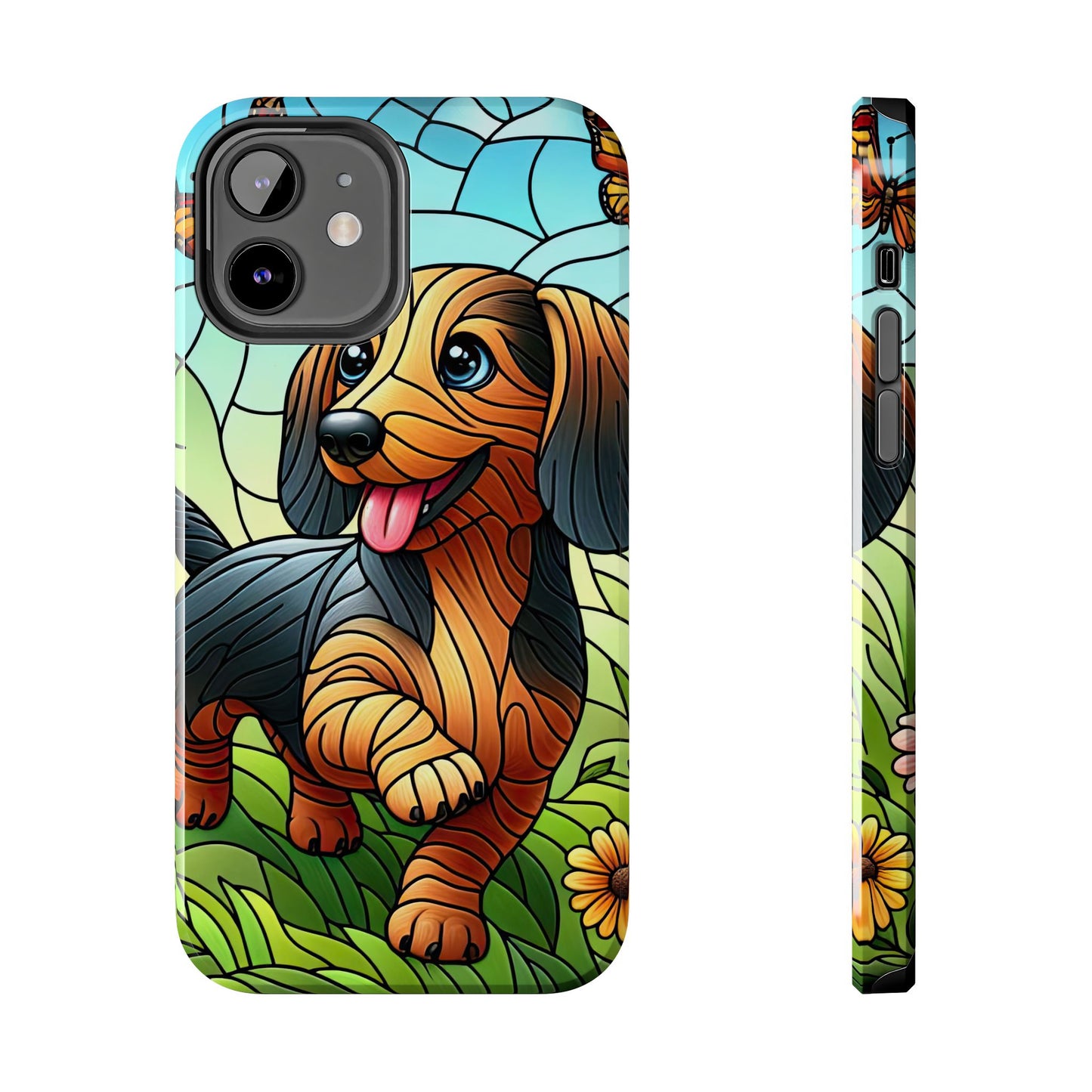 Cute Dachshund Phone Case, Dog Lover Gift, Tough Phone Cover, Pet Accessory,