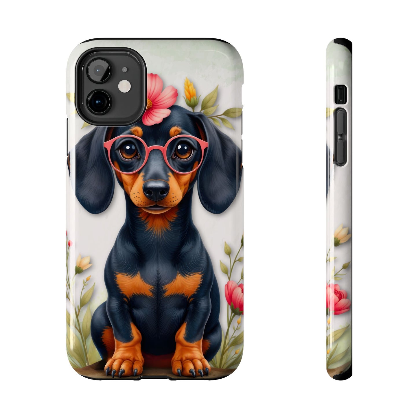 Cute Dachshund Phone Case, Dog Lover Gift, Tough Phone Cover, Pet Accessory,
