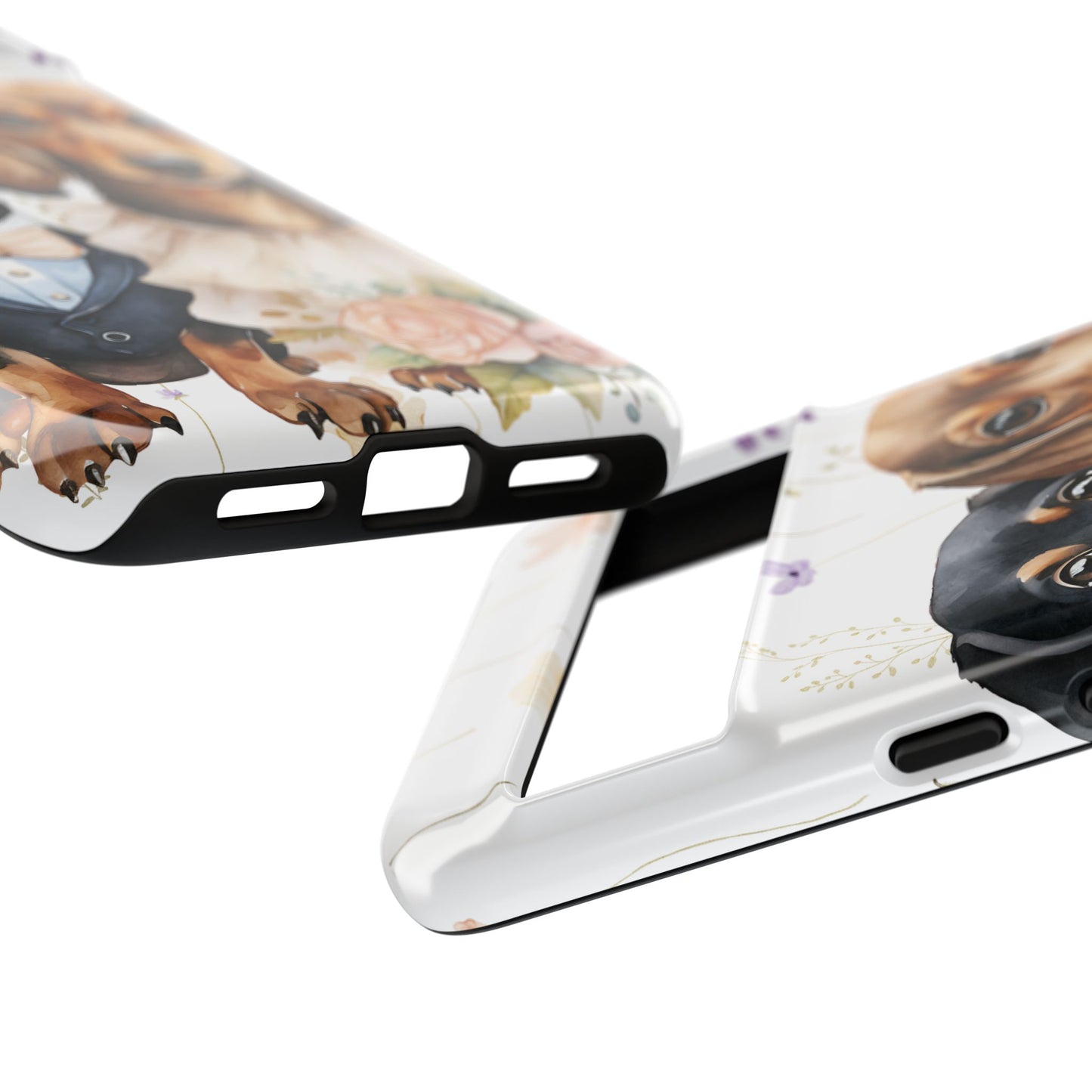 Wedding Dachshund Dog Phone Case - Bridal Gift Flower Girl Apple Pixel Galaxy