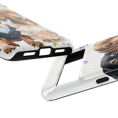 Wedding Dachshund Dog Phone Case - Bridal Gift Flower Girl Apple Pixel Galaxy