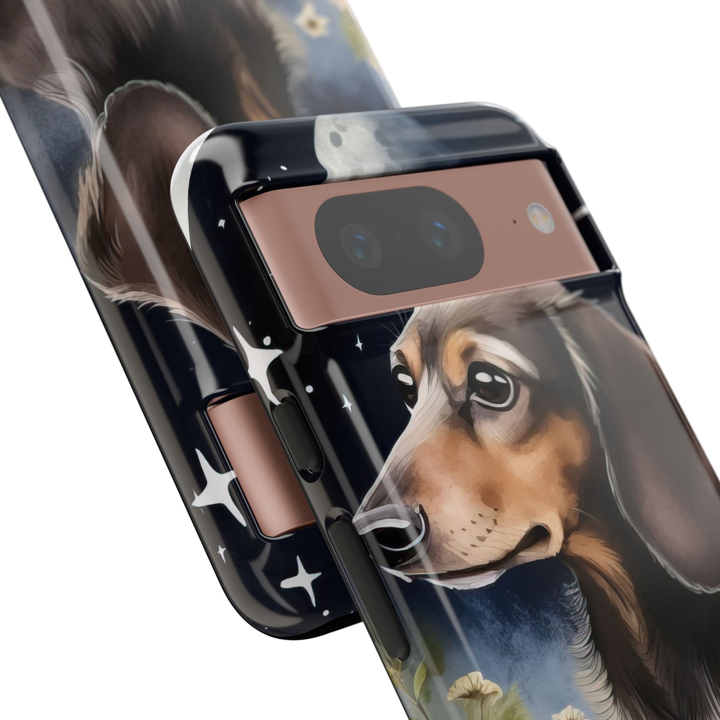 Vibrant Dachshund Moonlight Phone Case - Dog Apple Pixel Galaxy