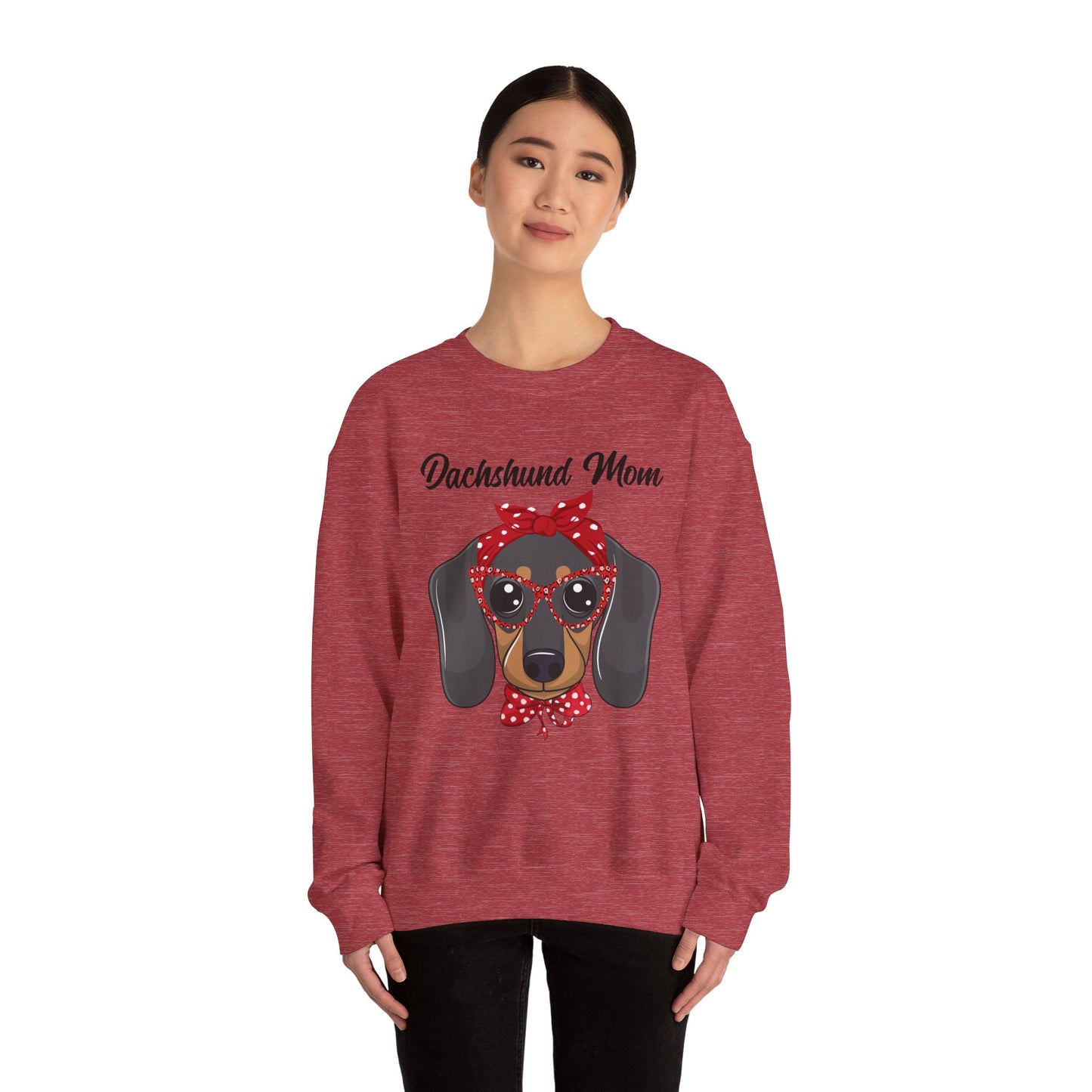 Dachshund Mom Sweatshirt, Dog Lover Gift, Funny Weiner Dog Jumper, Classic Sausage Dog Crewneck, Pet Owner Apparel Doxie