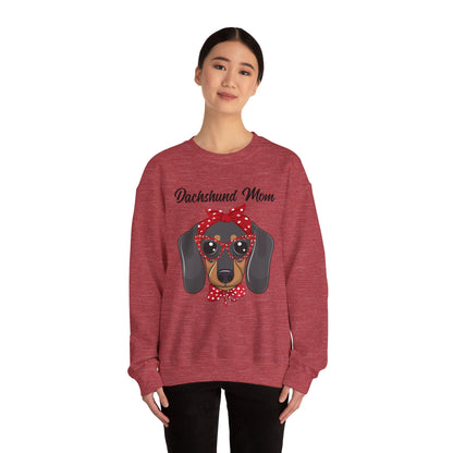 Dachshund Mom Sweatshirt, Dog Lover Gift, Funny Weiner Dog Jumper, Classic Sausage Dog Crewneck, Pet Owner Apparel Doxie
