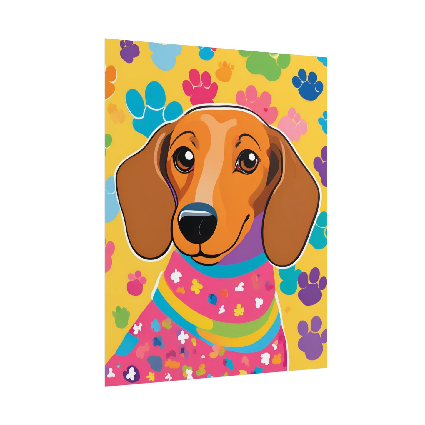 Dachshund Poster Dog Wall Art Animal Lover Kids Room Decoration Girls