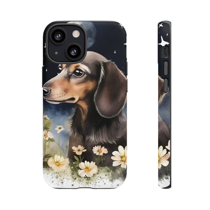 Vibrant Dachshund Moonlight Phone Case - Dog Apple Pixel Galaxy