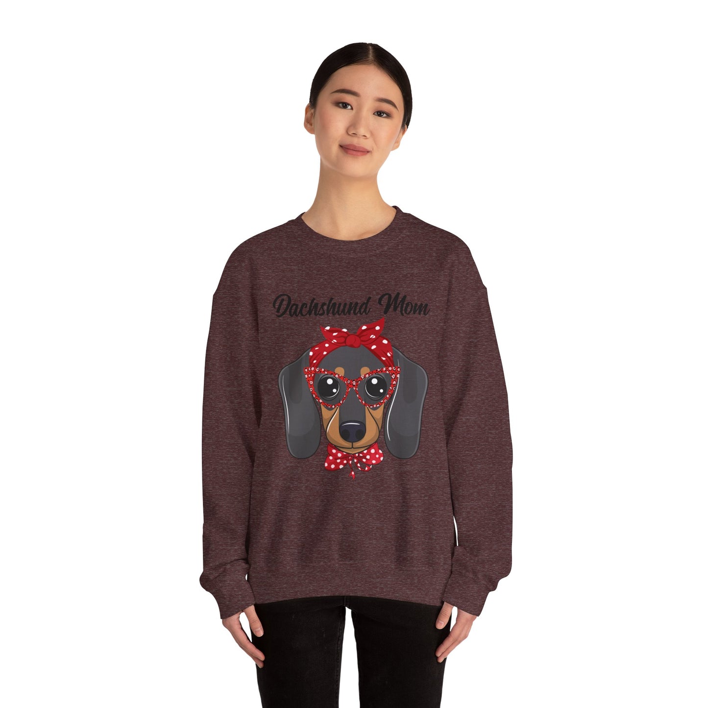 Dachshund Mom Sweatshirt, Dog Lover Gift, Funny Weiner Dog Jumper, Classic Sausage Dog Crewneck, Pet Owner Apparel Doxie