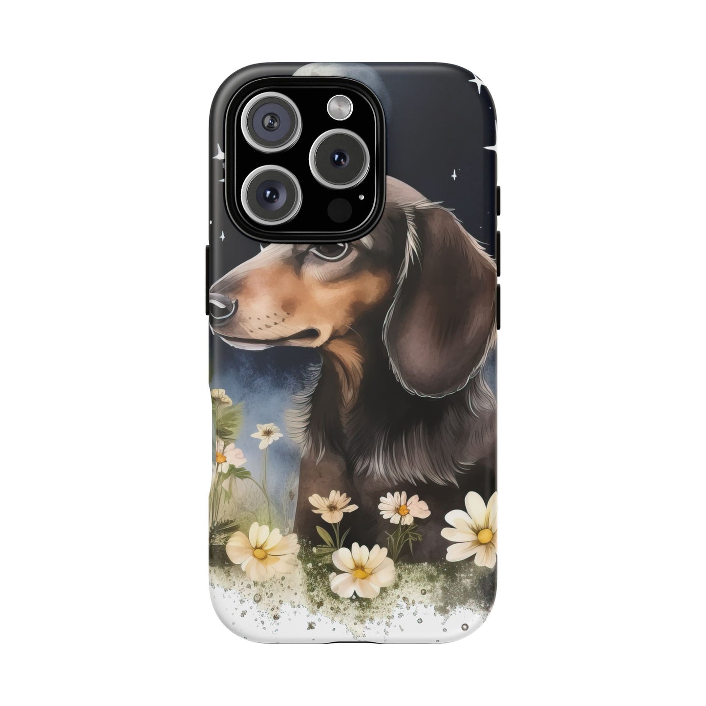 Vibrant Dachshund Moonlight Phone Case - Dog Apple Pixel Galaxy