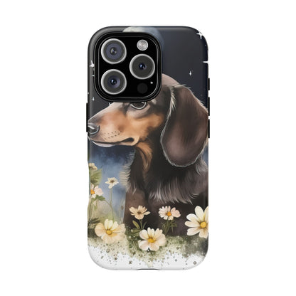 Vibrant Dachshund Moonlight Phone Case - Dog Apple Pixel Galaxy