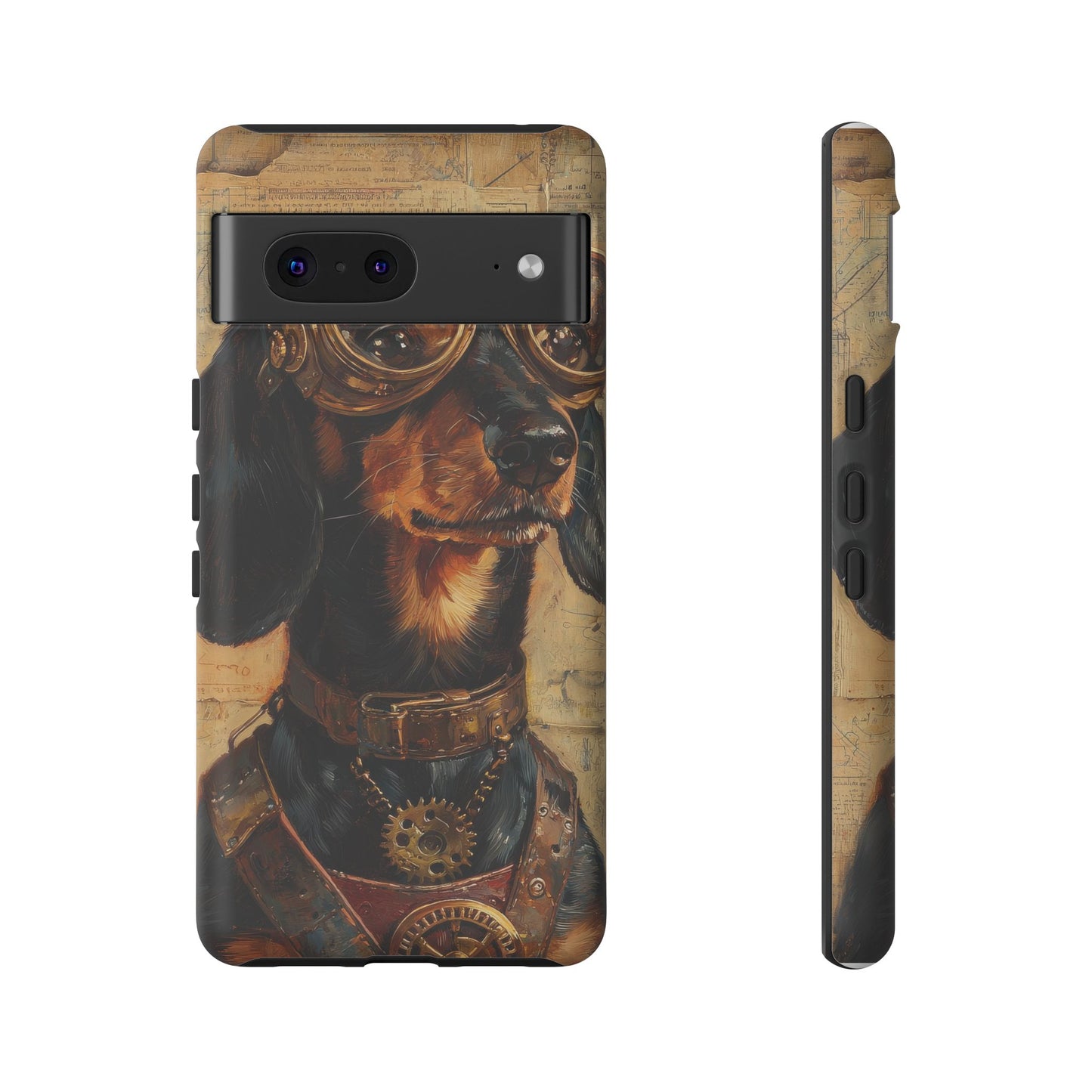 Steam Punk Dachshund Mens Phone Case - Dog Apple Pixel Galaxy
