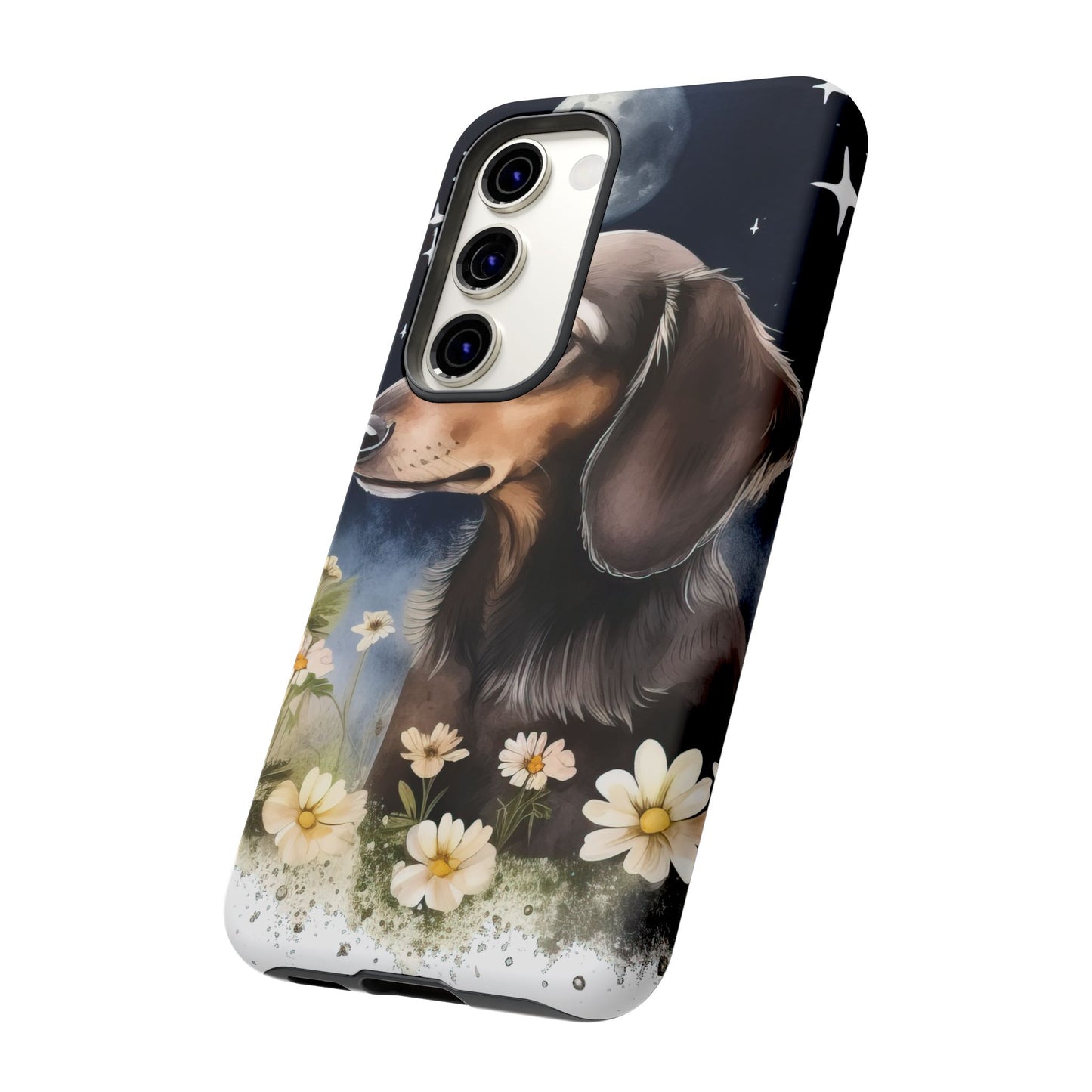 Vibrant Dachshund Moonlight Phone Case - Dog Apple Pixel Galaxy