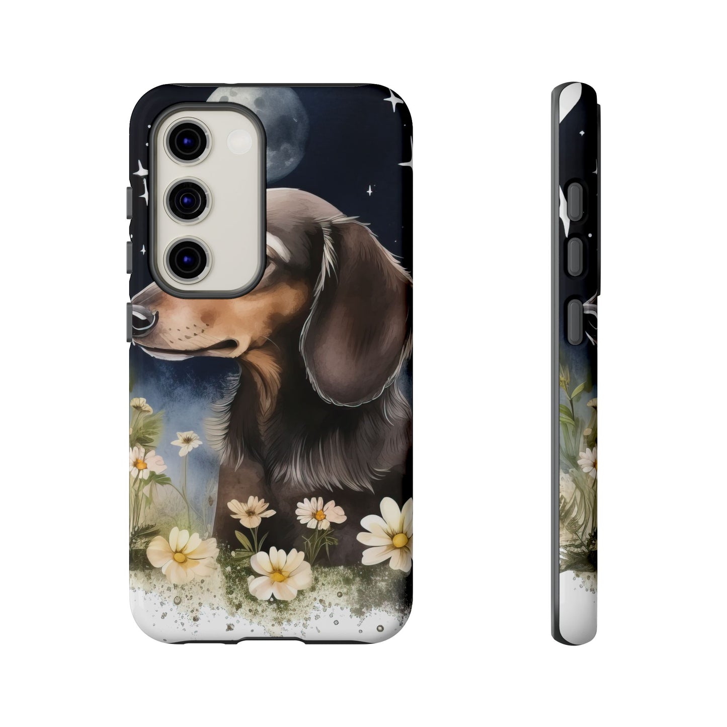 Vibrant Dachshund Moonlight Phone Case - Dog Apple Pixel Galaxy