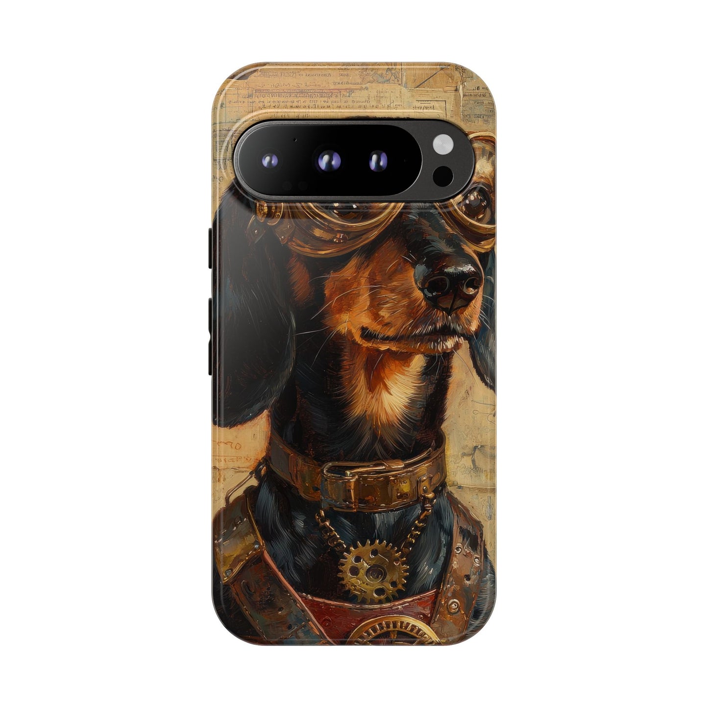 Steam Punk Dachshund Mens Phone Case - Dog Apple Pixel Galaxy