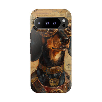 Steam Punk Dachshund Mens Phone Case - Dog Apple Pixel Galaxy
