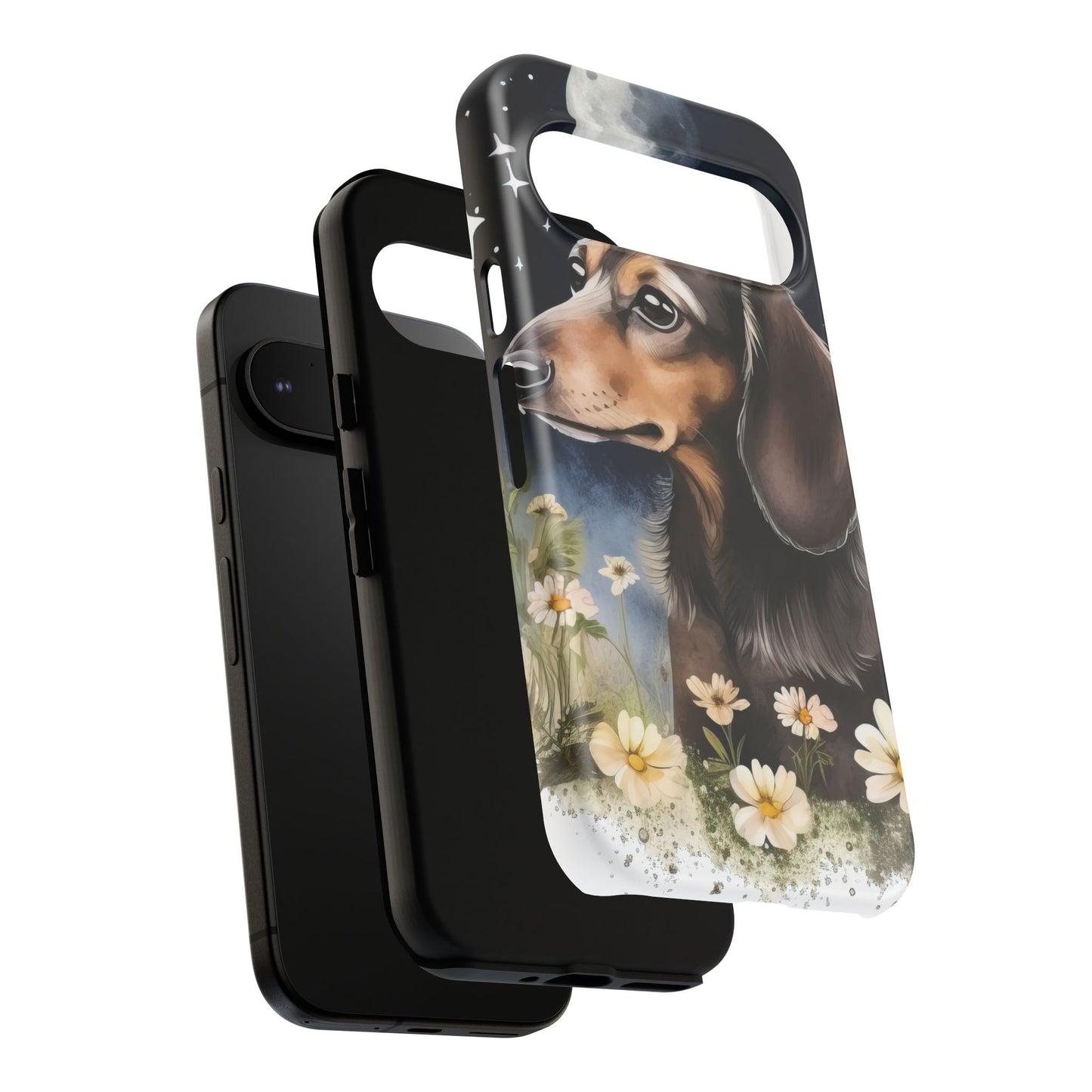 Vibrant Dachshund Moonlight Phone Case - Dog Apple Pixel Galaxy