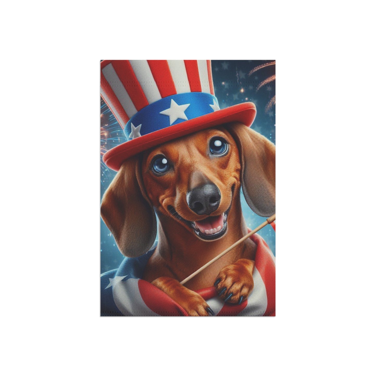 USA Garden Flag Dog Mom Banner Home Decor Dachshund Red Hair