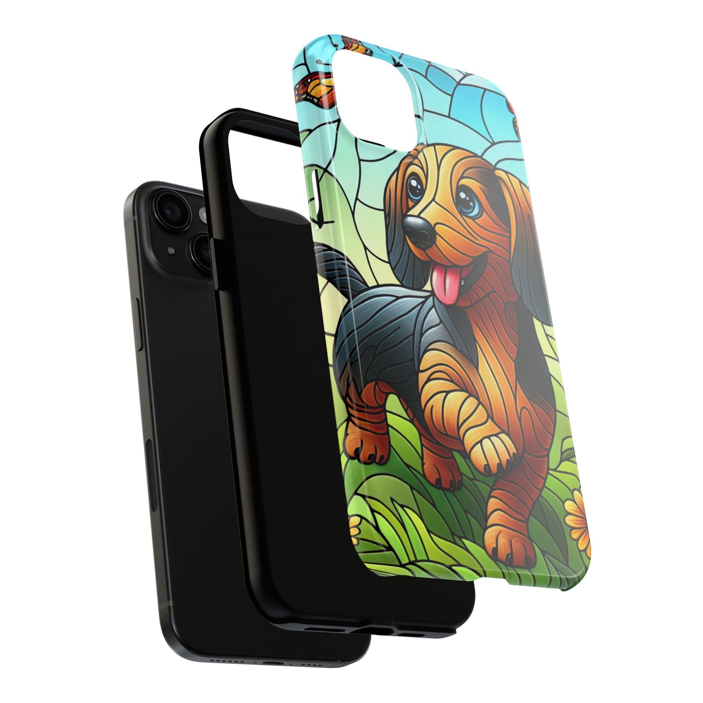 Cute Dachshund Phone Case, Dog Lover Gift, Tough Phone Cover, Pet Accessory,