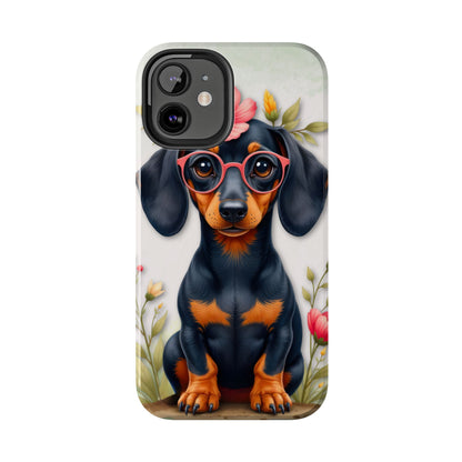 Cute Dachshund Phone Case, Dog Lover Gift, Tough Phone Cover, Pet Accessory,