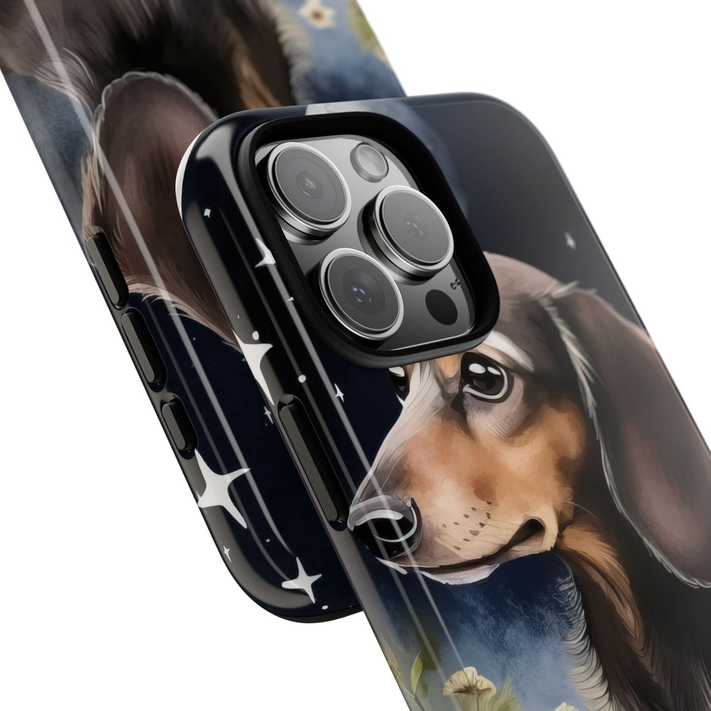 Vibrant Dachshund Moonlight Phone Case - Dog Apple Pixel Galaxy