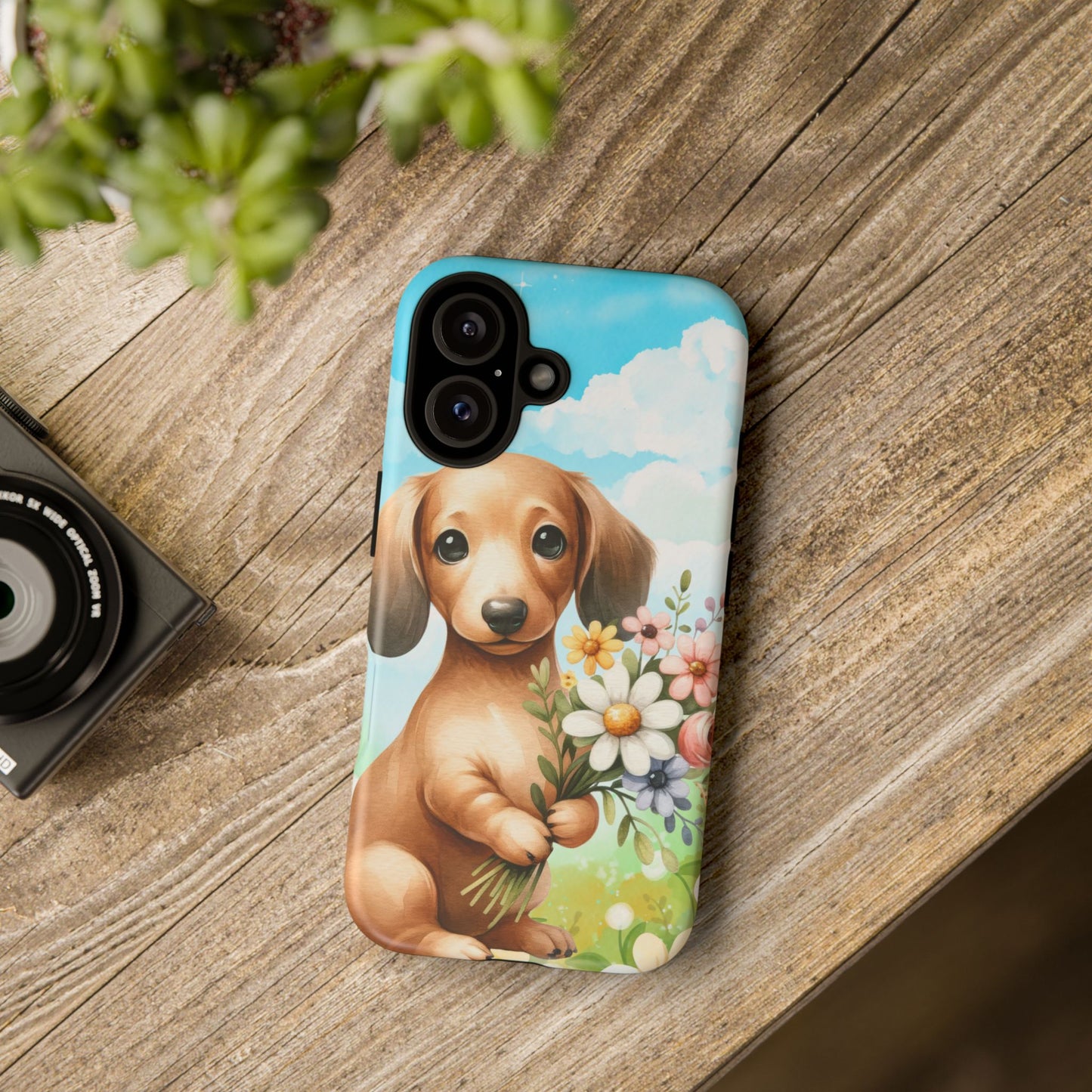 Watercolor Dachshund Dog Phone Case - Rescue Dog Apple Pixel Galaxy Spring